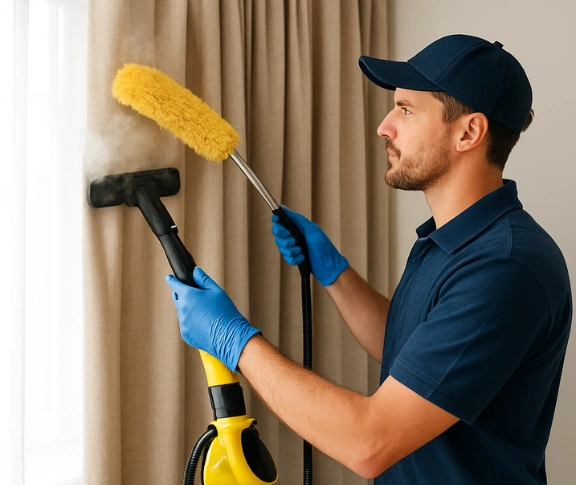 Trusted blind cleaning technician Matty Curtain Cleaning point-arkwright QLD