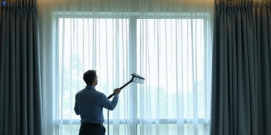 Commercial curtain steam cleaning service point-arkwright hotels offices