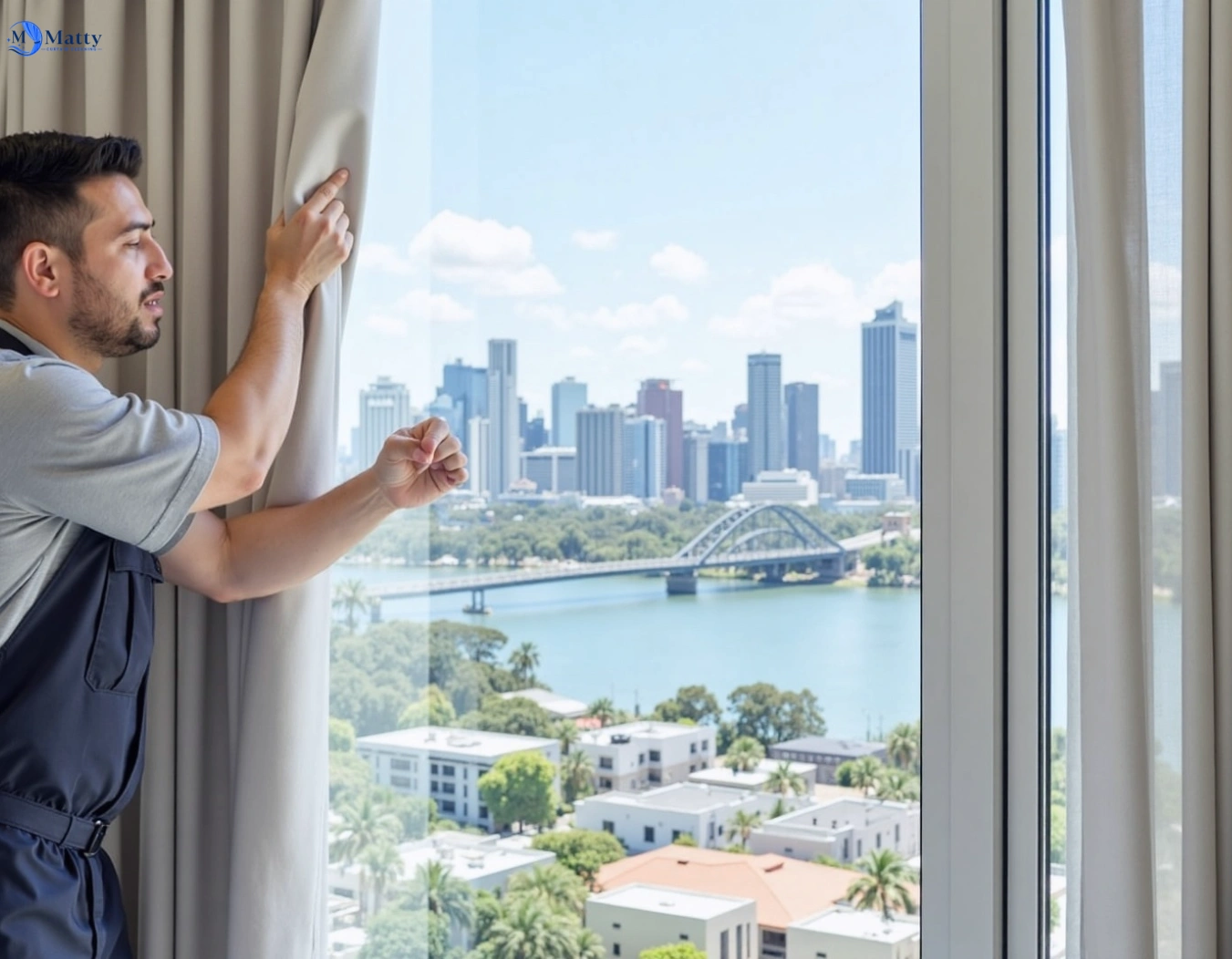 Professional curtain steam cleaning service point-arkwright QLD by Matty Curtain Cleaning