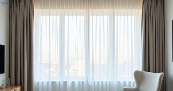 Freshly steam cleaned curtains in point-arkwright QLD