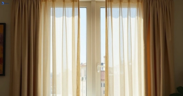 Dusty and dull curtains in point-arkwright before steam cleaning